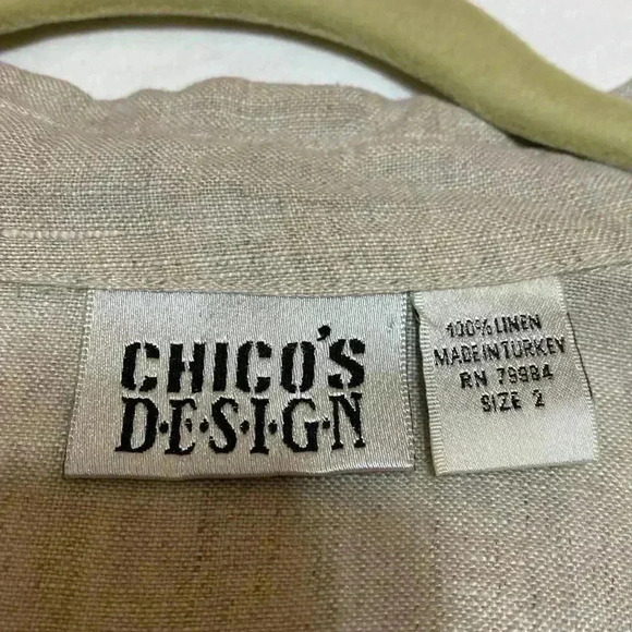 Chico’s Design Vintage 100% Linen Tunic Top in Size 2. (Large/12) - Picture 7 of 13